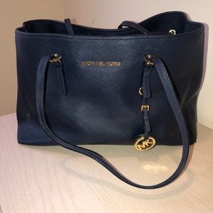 Blue Leather Michael Kors Handbag